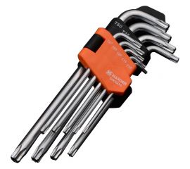 Набор имбусовых ключей HARDEN TORX, 18 см, CRV, 9 шт. 540604 