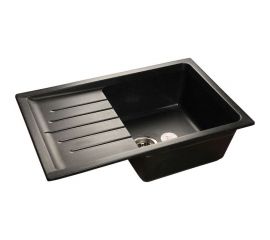 Композитная мойка GRANFEST Practic GF-P760L 760х500 мм, черный 308, с крылом 429483 
