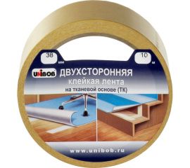 Двусторонняя тканевая клейкая лента UNIBOB 38 мм х 10 м 214987 