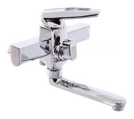 Смеситель для ванны и душа G-lauf с коротким поворотным изливом, хром LOF3-A033 