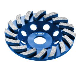 Сегментная алмазная чашка ЗУБР Профессионал Турбо 125 мм 33370-125_z01 