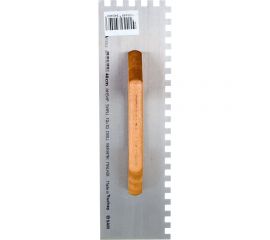 Гладилка Serfa зубчатая, с деревянной ручкой, ""10x10"", 40 см 051 