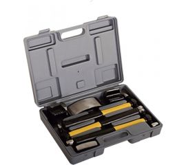 Рихтовочный набор Русский Мастер DIY 7 предметов 3 молотка, 4 поддержки в пластиковом кейсе РМ-92499 