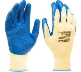 Трикотажные полиэфирные перчатки СИБРТЕХ латексное рельефное покрытие, 10 677535 