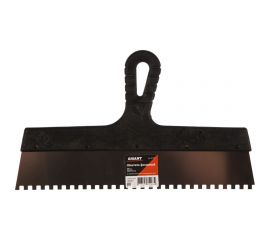 Фасадный шпатель Gigant 350 мм зуб 6х6 мм из нержавеющей стали с пластиковой ручкой SPT 033 