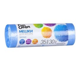 Мешки для мусора ""Прочные"" 35 л, 30 шт, голубые, ролик Fun Clean 7035 