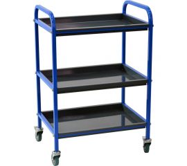 Тележка для инструментов Zatesov три полки, открытая TT-03-BLUE 