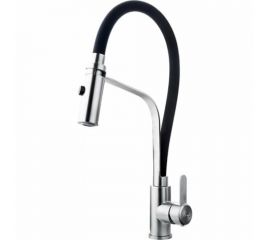 Смеситель для кухонной мойки FASHUN из нержавеющей стали, с гибким черным изливом A54112-7 