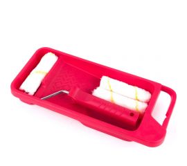 Малярный набор VIRTUS ванночка малярная, ручка, 3 мини-валика, полиакрил, 110 мм 002777001 