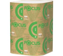 Бумажное полотенце FOCUS ECO листовое, 1-слой, 250 листов в упаковке, V-сложения, белое H-5049976 