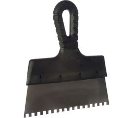 Фасадный шпатель Gigant 200 мм зуб 6х6 мм из нержавеющей стали с пластиковой ручкой SPT 015 