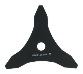 Нож трехлучевой для густой травы (255х25.4х1.4 мм) для триммера TUNDRA 6910125 