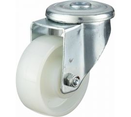 Колесо поворотное с отверстием 12 мм (80 мм; подшипник скольжения; грузоподъемность 200 кг; полиамид) СТЕЛЛА-ТЕХНИК N45080PNYD 
