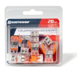 Универсальная 2-х проводная клемма ELECTROVOLT 221-412 20 шт/упаковка EV-Y221-412_20 