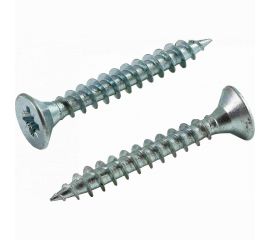 Универсальный саморез КВАДРА 4.5x16, белый, потайная голова, цинк, 20 шт. 453016020812 