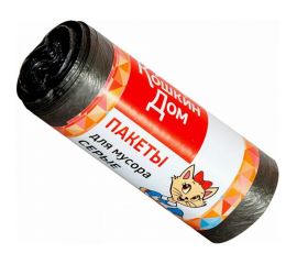 Пакеты для мусора (30 шт; 20 л; серые; 6 мкм) Кошкин Дом 30-10-023 