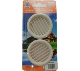 Решетка круглая Люкс (2шт; 46 мм; слоновая кость) Космовент Л46СК 