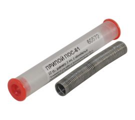 Припой с канифолью ПОС 61 1 мм, 10 г, туба Россия 60572 