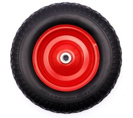 Колесо полиуретановое без камеры 16x4.00-8, 20/90 мм для тачки ENIFIELD 16X4.00-8 20/90мм 