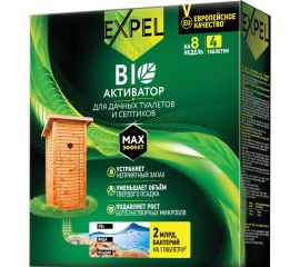 Биоактиватор для дачных туалетов и септиков 4 таблетки, упаковка 420 г Expel TT0003 