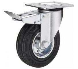 Колесо промышленное усиленное 80 мм поворотное с тормозом SRCb 97 А5 1000484 