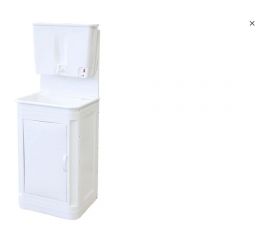 Дачный умывальник Лидер Чистюля мойка пластик, нагреватель воды, бак 22 л, белый 