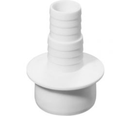 Переходник для подключения сливного шланга Профитт 20x23x40, белый, с хомутом 2226872 