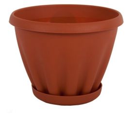Горшок с поддоном Материя Пластика Знатный терракотовый, диам. 320 мм, 11 л 057002 