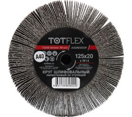 Круг лепестковый радиальный универсальный 125x20 мм, М14, Р40 Totflex 4631163848022 