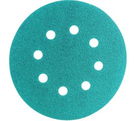 Круг шлифовальный FILM L312TV (100 шт; 125 мм; на липучке; 8 отв; зелёный; P80) SUNMIGHT 53206 