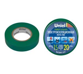 Изоляционная лента Uniel 20/15/01 GRN UIT-135P 4486 
