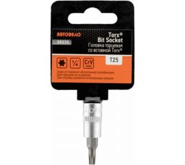 Головка со вставкой TORX T25, 1/4""DR, 38 мм АвтоDело 39335 15552 