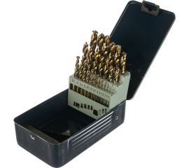 Набор спиральных сверл по металлу (25 шт, HSS Co, 1.0-13.0 мм) в металлическом кейсе Thorvik TDBS25K5 