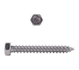 Саморез с шестигранной головой КРЕП-КОМП DIN 7976, неравейка А2, 5,5х32, 500 шт. шшн5532 