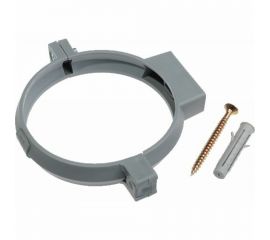 Пластмассовый хомут с дюбелем Terma для трубы 110-115 мм, с саморезом 60958 