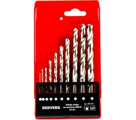 Набор сверл по металлу HSS-G, 1-10 мм, 10 шт. REDVERG 6621063 