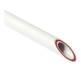 Армированная стекловолокном труба PRO AQUA PP-R RUBIS SDR 7.4 Белая 4 м d-20 мм PA35008P 