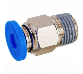 Фитинг цанговый прямой с наружной резьбой 1/8M для трубки диаметром 4 мм SHPI PC 04-R01 