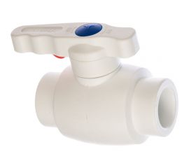 Полнопроходной шаровой кран PRO AQUA PP-R белый d-25 мм PA40010 