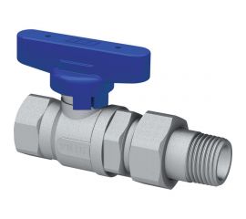 Хромированный шаровой кран FAR 3/4 ВР-американка, бабочка, синий FS 3079 34BC 