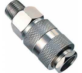 Пневморазъём металлический - внешняя резьба 1/4" Rotake "RQ-SM20" 