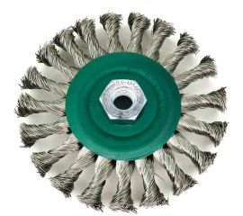 Щетка дисковая жгутовая для УШМ 125x12 мм, M14, проволока нерж. сталь 0.50 мм SIT 2097 