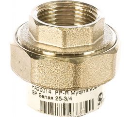 Комбинированная разъемная муфта (американка) PRO AQUA PP-R ВР белая d-25 мм 3/4" PA20014b 