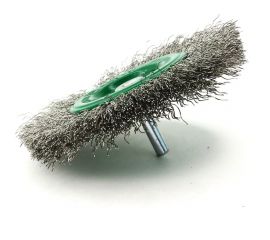 Щетка дисковая для дрели 100x12 мм, хв-к 6 мм, проволока гофрированная нерж. сталь 0.30 мм SIT 0979 
