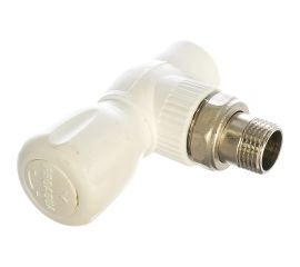 Угловой шаровой кран для радиатора PRO AQUA PP-R белый d-20 мм 1/2" PA42108b 