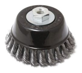 Кордщетка чашеобразная стальная витая для УШМ 60 мм, в блистере ROCKFORCE RF-BWC125 
