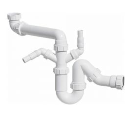 Сифон McAlpine без выпуска d40-40 P/S-образный, с 2-мя носиками MRSK7-5571 