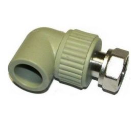 Угольник RTP с накидной гайкой на металлическом штуцере, D20х1/2 мм, серая 15829 