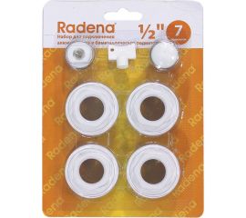 Набор для подключения Radena CN-RA 7 предметов (перех.1х1/2 лев,пр.- по 2 шт, загл, кр.Маевск, ключ) 011090101 