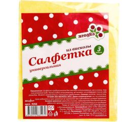 Сухая салфетка из вискозы Ягодка универсальная, 3 шт. 9266 